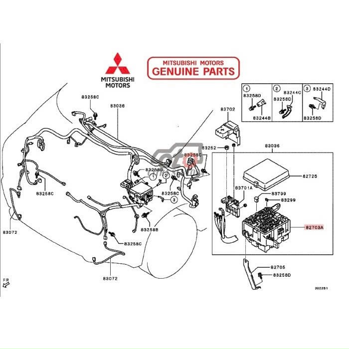 Vỏ hộp cầu chì Mitsubishi Xpander 2019-2023 Mã 8565A475