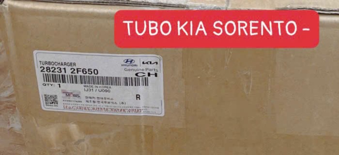 Turbo tăng áp Kia Sorento/Santafe 2.2 (D4HB) 2009-2016 Mã 28231-2F650