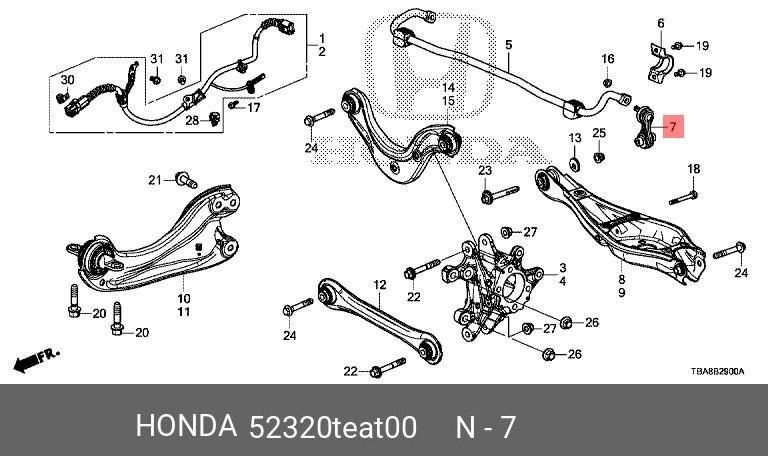 Rô tuyn cân bằng sau Honda Civic 2016-2020 Mã 52320-TEA-T00