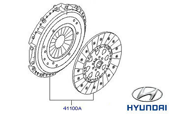 Bộ lá côn, bàn ép Kia Sorento/Hyundai Santafe 2012-2015 Mã 412003B010