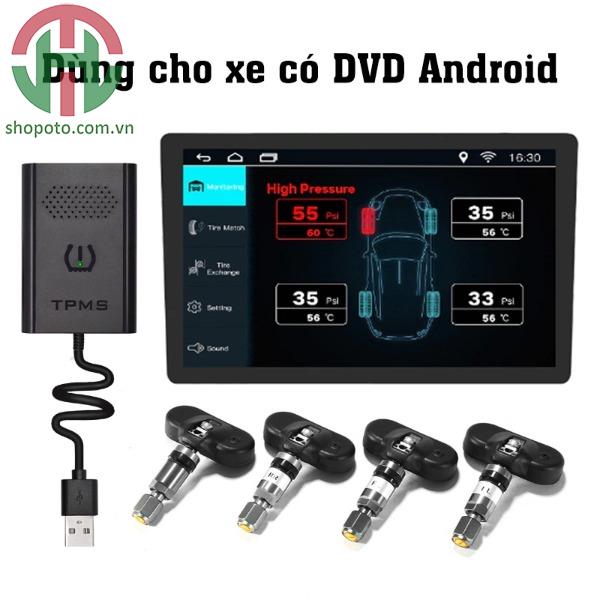 Cảm biến áp suất lốp van trong TPMS - Tích hợp màn Android