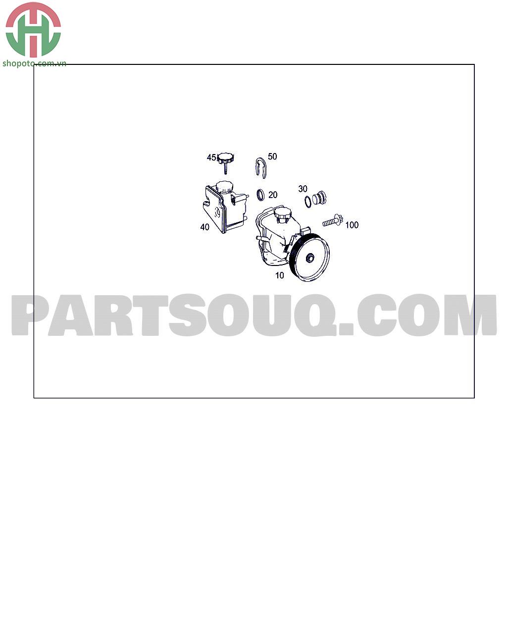 Bơm trợ lái xe Mercedes C200 Kompressor 2007-2010