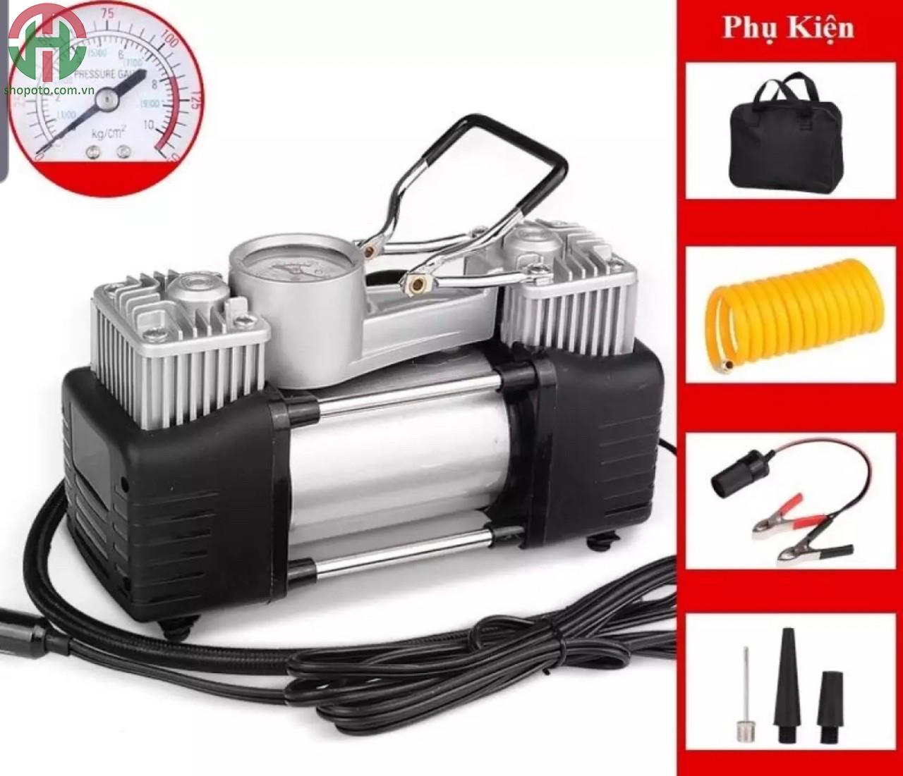 Bơm lốp ô tô 2 xy lanh