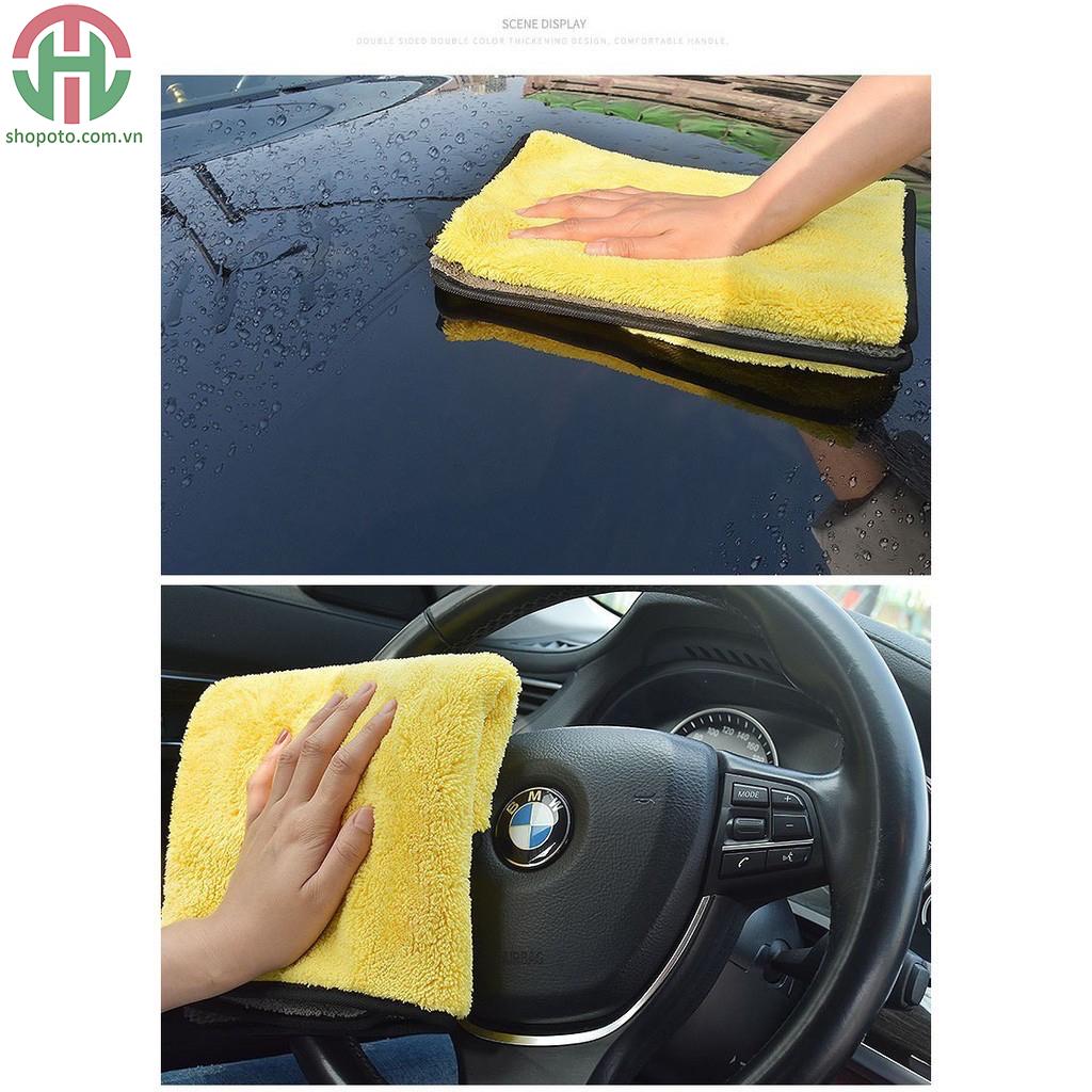 Khăn lau xe ô tô 2 mặt
