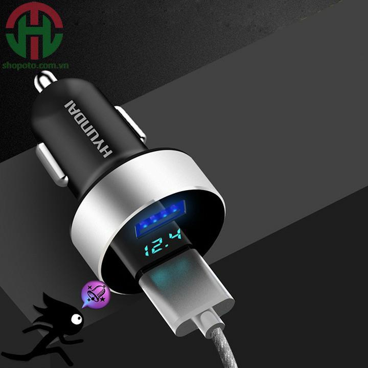 Tẩu sạc Hyundai chia 2 cổng Usb