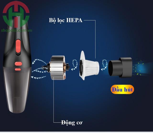 Máy hút bụi ô tô cầm tay mini