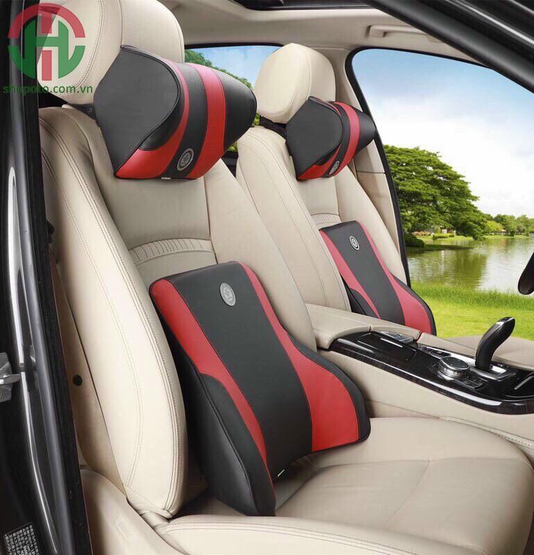 Tựa đầu tựa lưng cao su non bọc da cao cấp