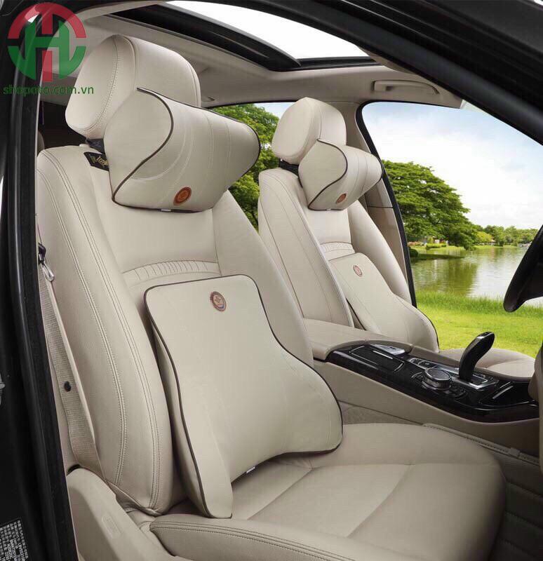 Tựa đầu tựa lưng cao su non bọc da cao cấp