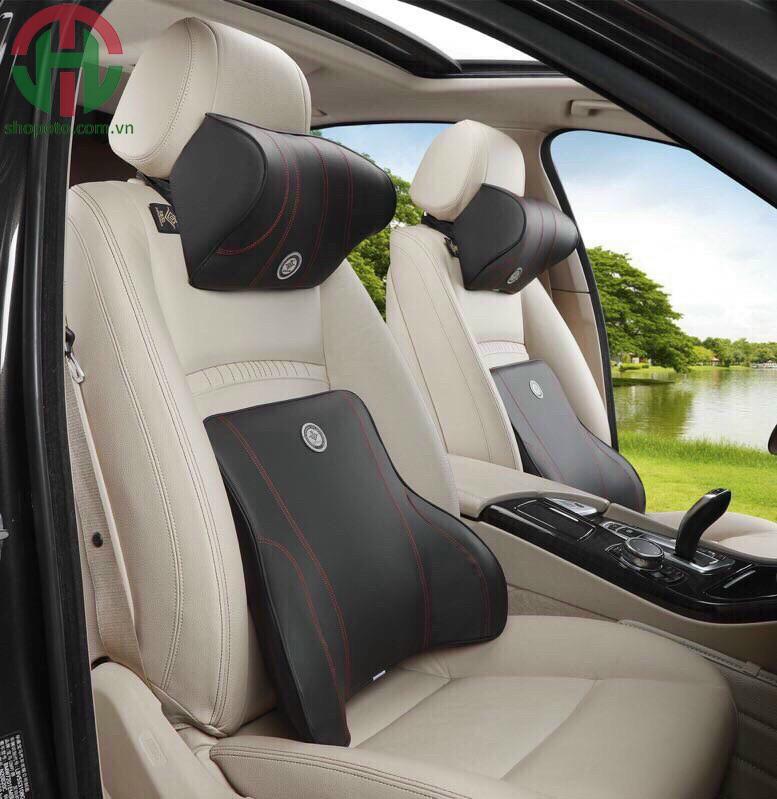 Tựa đầu tựa lưng cao su non bọc da cao cấp