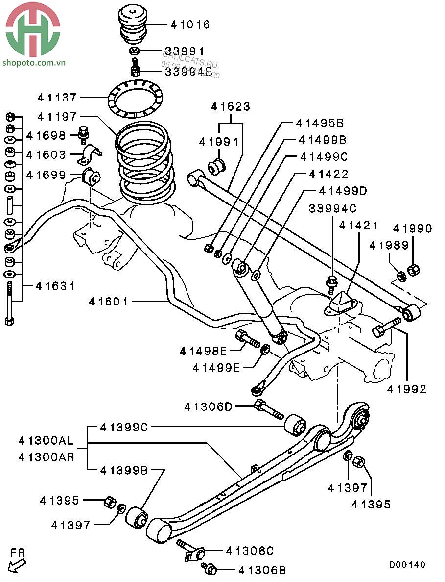 GIẢM XÓC SAU MITSUBISHI PAJERO SPORT