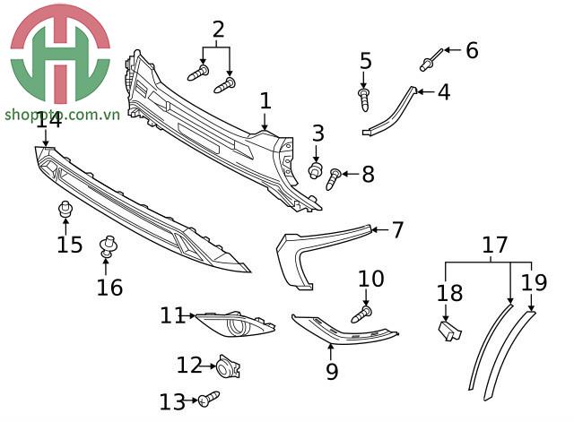 NẸP MẠ CẢN TRƯỚC MITSUBISHI OUTLANDER CHÍNH HIỆU