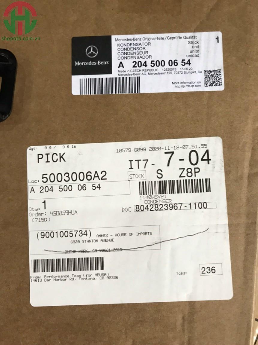 Dàn nóng Mercedes C class E class W204 W212 Mã 2045000654