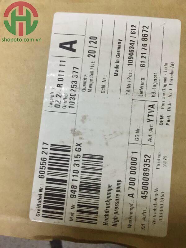 Bơm cao áp Porsche