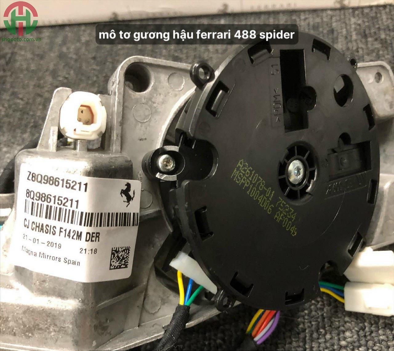 Mô tơ gương chiếu hậu ngoài xe Ferrari 488 Spider