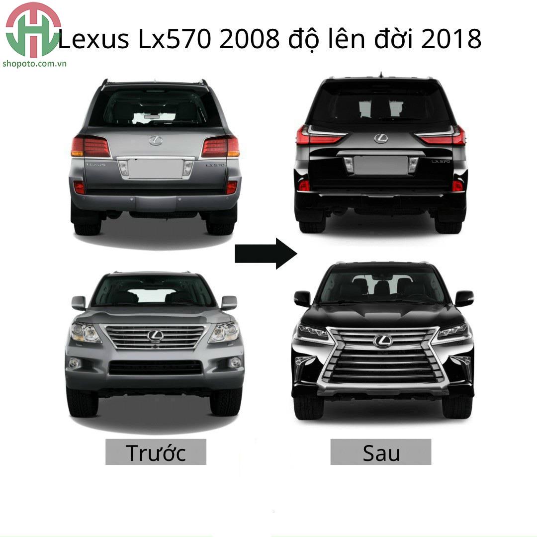 Bộ Bodykit độ nâng đời xe Lexus LX570 đời 2008-2015 lên đời 2018