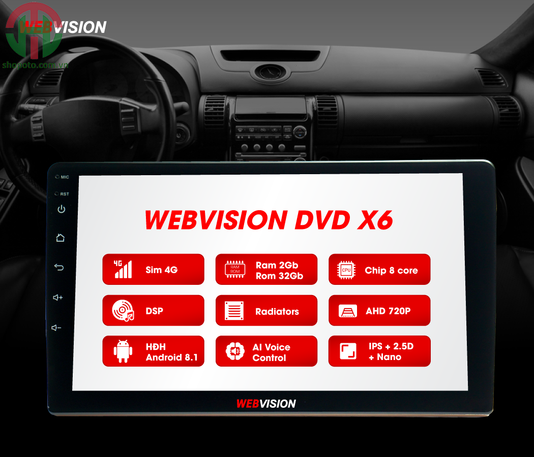 Màn hình Android DVD ô tô Webvision X6