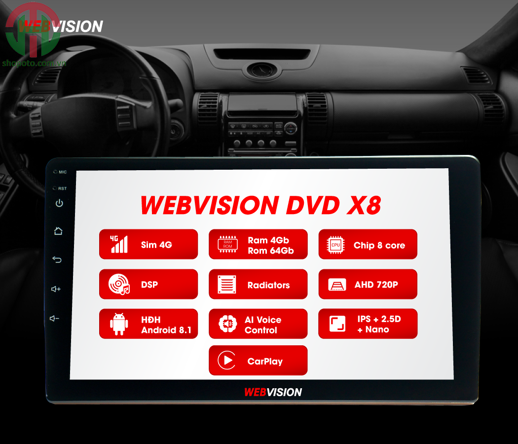 Màn hình Android DVD ô tô Webvision X8