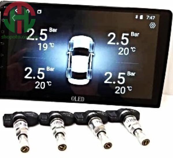 Cảm biến áp suất lốp van trong Steelmate MT30 - Tích hợp màn Android