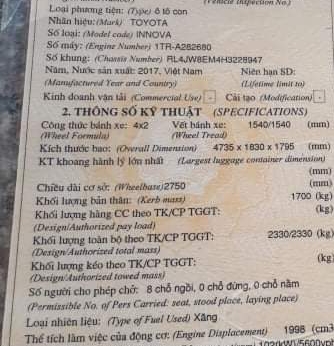 Toyota Innova 2017 MT