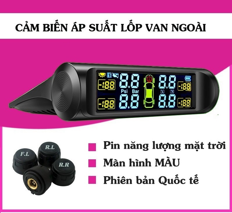 Cảm biến áp suất lốp TPMS van ngoài