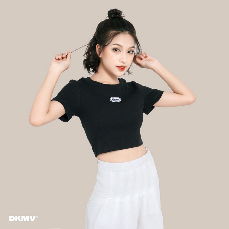 áo croptop ôm body tay ngắn dkmv