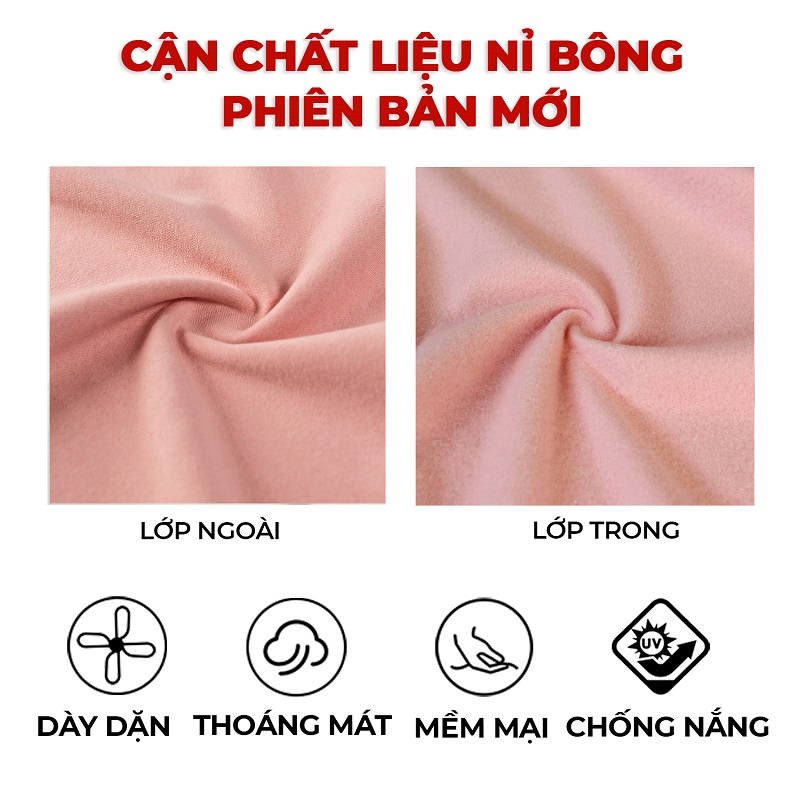 cận chất liệu nỉ bông phiên bản mới