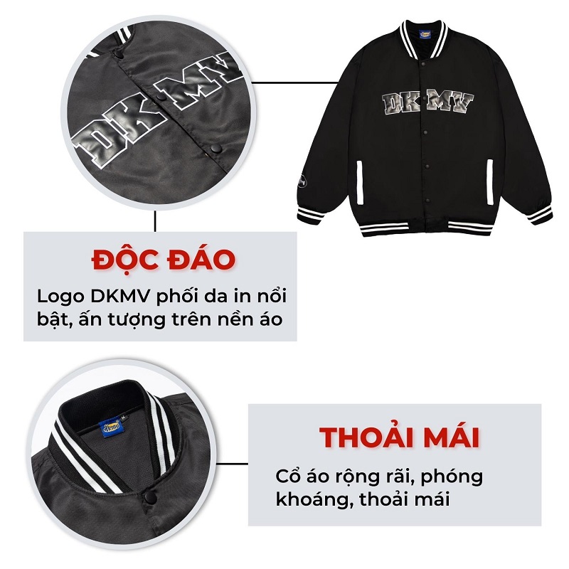 áo khoác bomber local brand vải dù dkmv