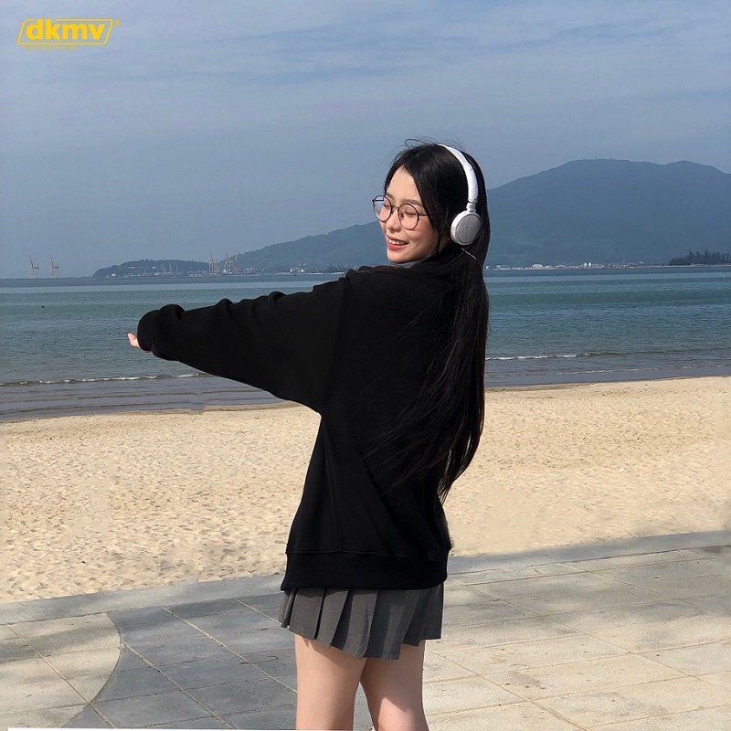 áo khoác cardigan nữ form rộng màu đen dkmv