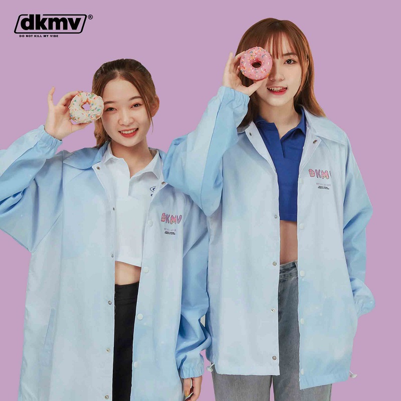 áo khoác dù form rộng oversize dkmv donut jacket streetwear