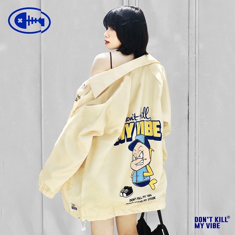 áo khoác dù local brand dkmv baseball jacket yellow