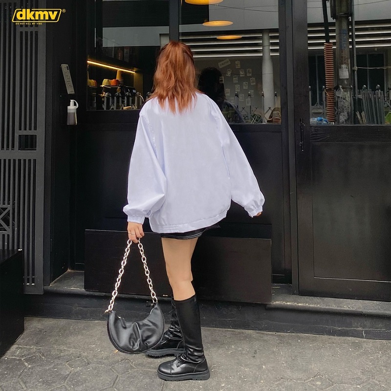 áo khoác local brand kaki trắng dkmv