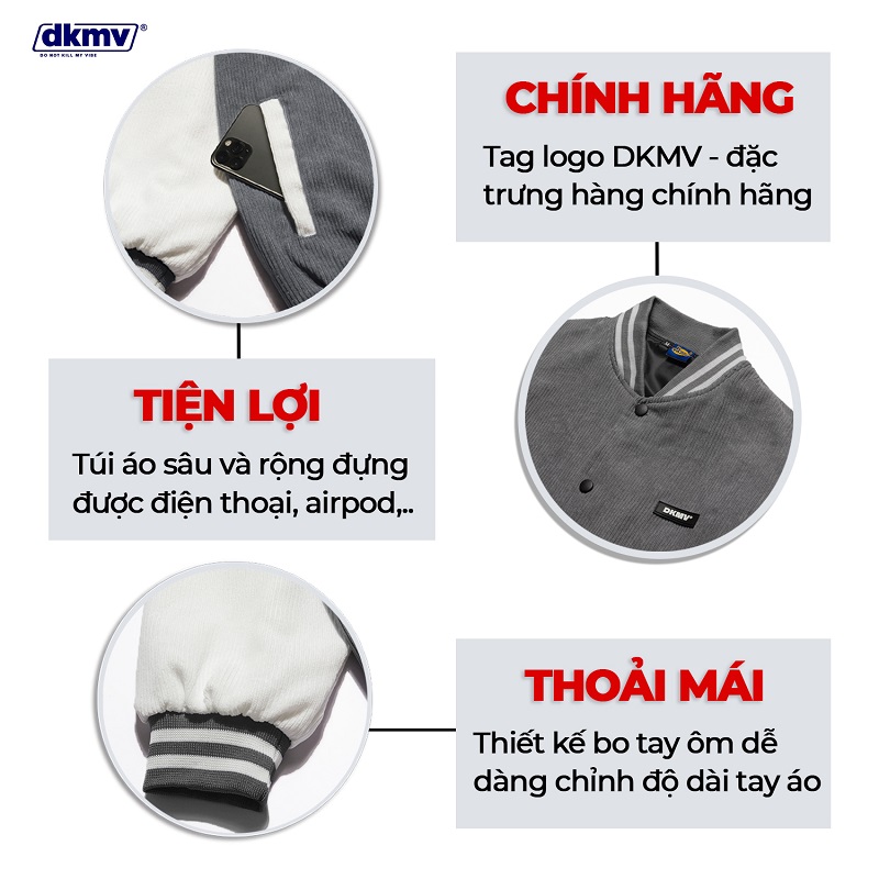 áo khoác varsity local brand form rộng dkmv