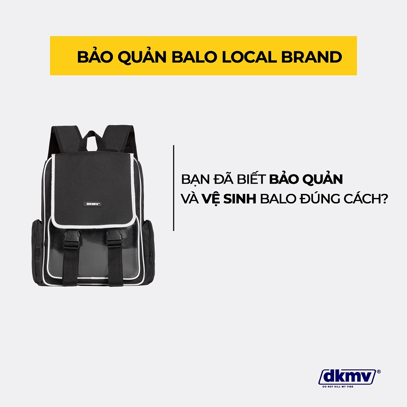 balo local brand đi học màu đen dkmv
