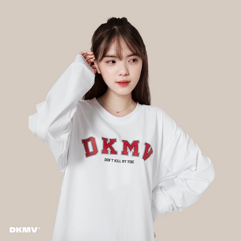 áo sweater local brand màu trắng ls jersey