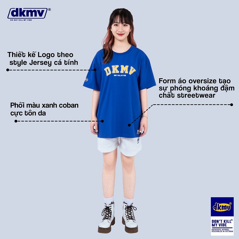 áo thun local brand đẹp giá rẻ dkmv blue jersey tee streetwear