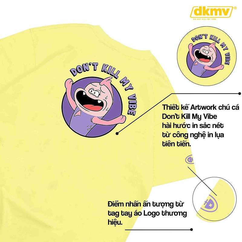 áo thun local brand giá rẻ dkmv yellow please tee streetwear