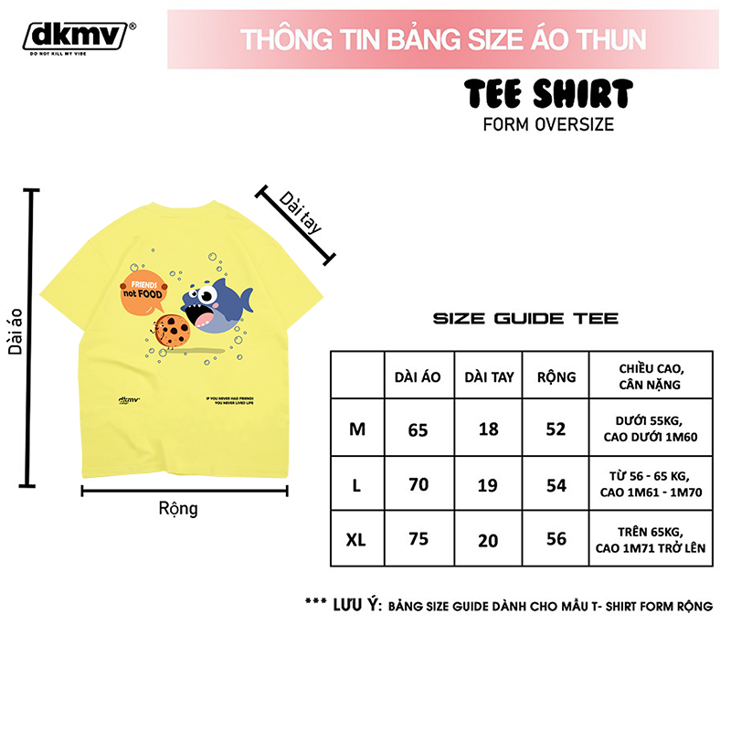 ao-thun-nu-unisex-local-brand-dkmv-tee-friends-not-food-yellow