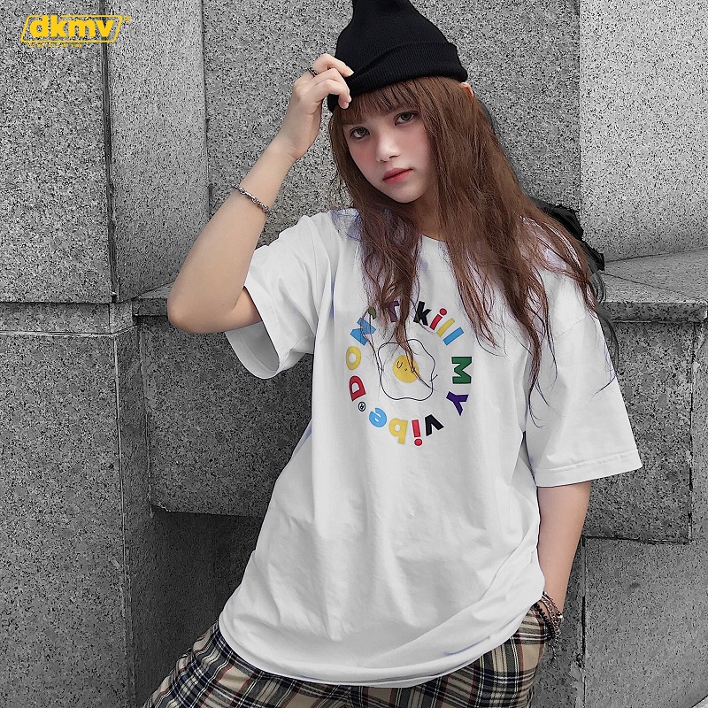 áo thun unisex chính hãng dkmv omelette tee streetwear