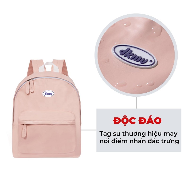 balo da chống nước local brand màu hồng dkmv