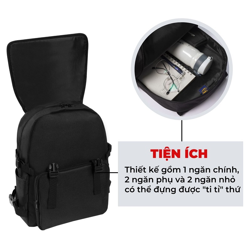 balo Local Brand đi học giá rẻ Basic Rubber Tag Backpack