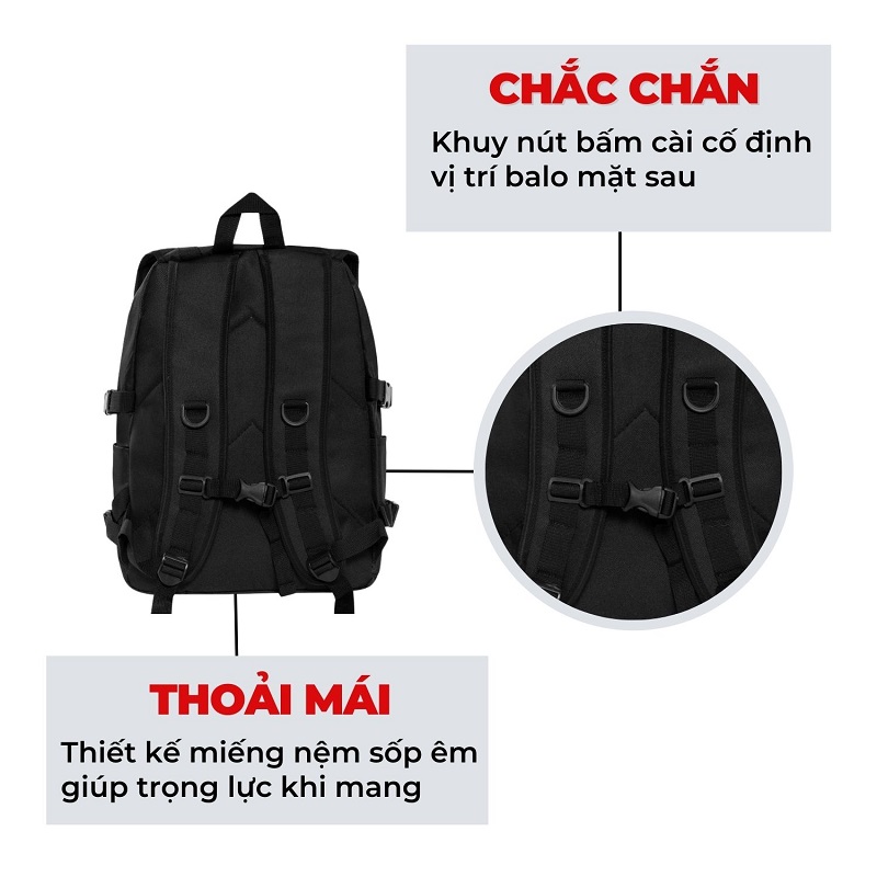 balo Local Brand đi học giá rẻ Basic Rubber Tag Backpack