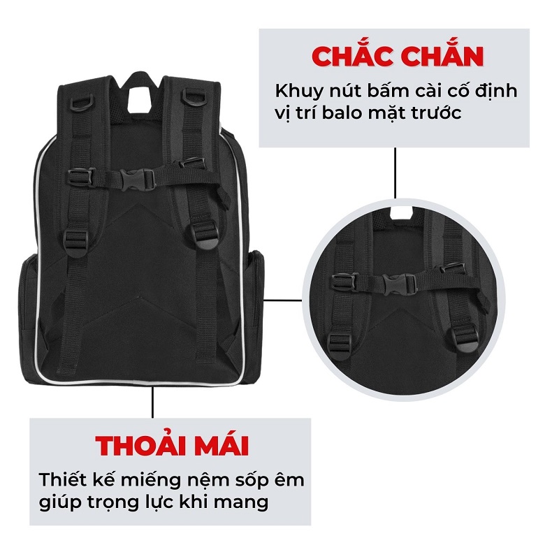 Balo đi học màu đen DKMV Highlight Backpack