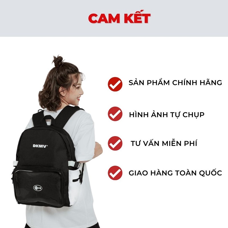 balo Local brand giá rẻ màu đen dkmv Mixed Pocket Backpack