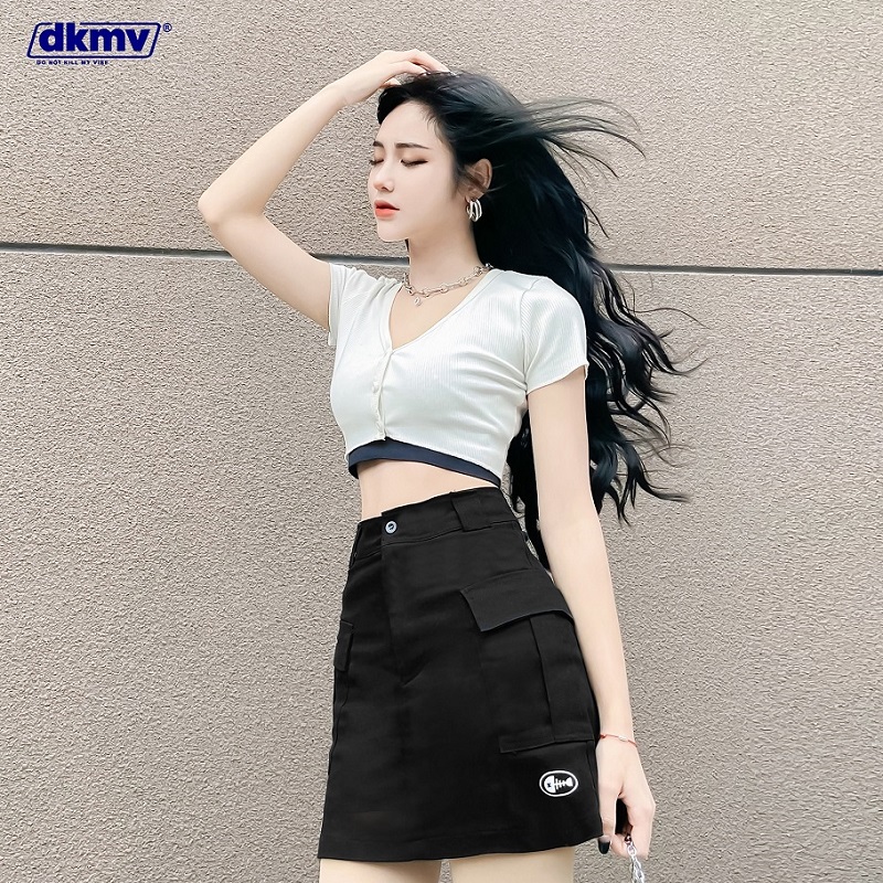 chân váy chứ a đẹp màu đen odette skirt