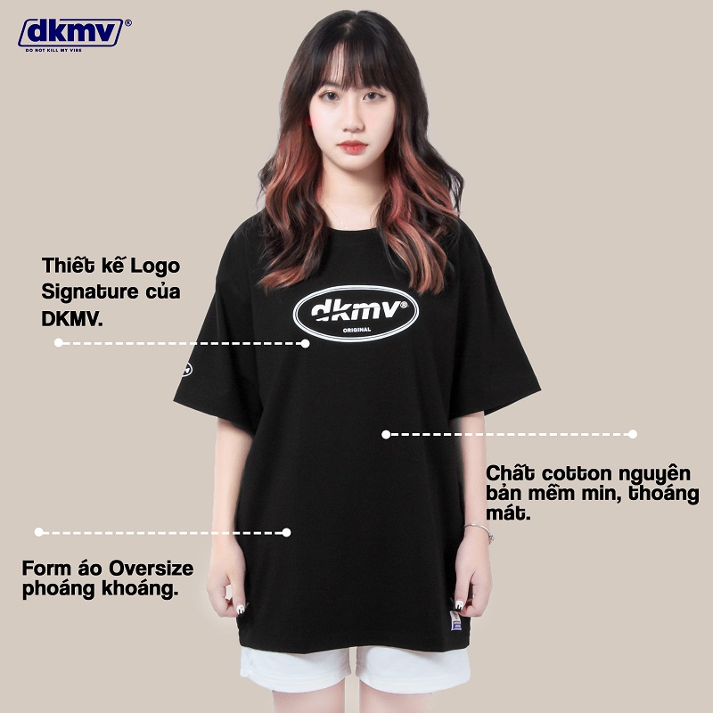 chất liệu kiểu dáng thiết kế áo thun local brand dkmv black original tee streetwear