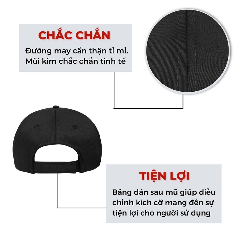 mũ lưỡi trai local brand màu đen Streetwear DKMV Logo Cap - Black