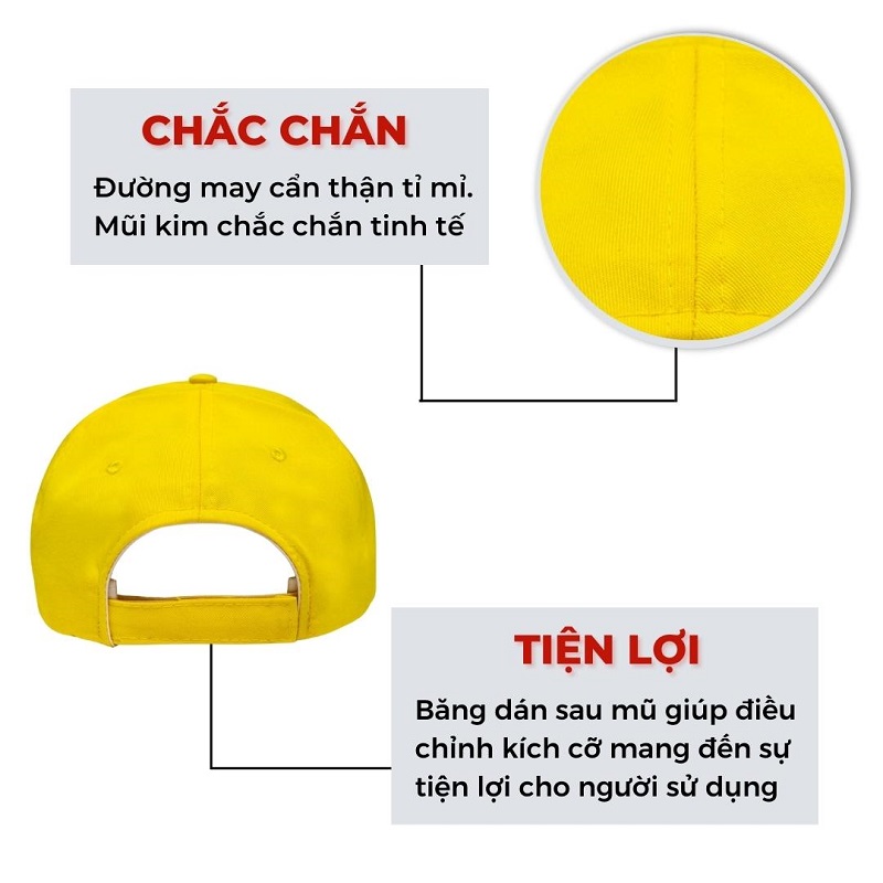 Mũ lưỡi trai Local brand màu vàng - DKMV Cap Logo Yellow