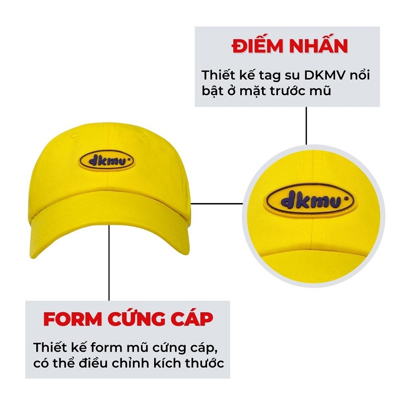 Mũ lưỡi trai Local brand màu vàng - DKMV Cap Logo Yellow
