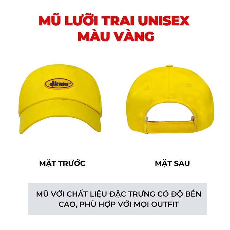 Mũ lưỡi trai Local brand màu vàng - DKMV Cap Logo Yellow