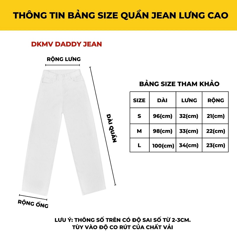 Quần Kaki Jean Nữ Ống Rộng Lưng Cao Dáng Suông Màu Kem 3 size SML 522.5